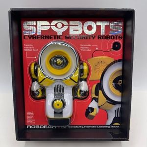SPYBOTS Cybernetic Security Robots ROBOEAR Yellow Remote Listening Robot NEW